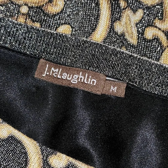 J McLaughlin Womens Devon Scroll Crew Neck Printed Swing Dress Medium - Picture 4 of 5